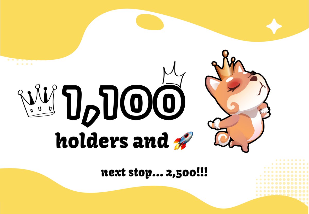 QUEENSHIBA has already eclipsed 1,100 holders and skyrocketing towards 2,500!

Your Queen commands you to buy QUEENSHIBA on PancakeSwap now!
exchange.pancakeswap.finance/#/swap?outputC…