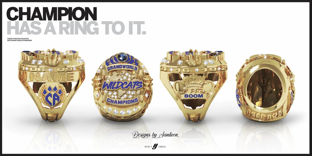“On top we da king of the jungle, &amp; you ain’t even got receipts”

THE 2021 GRAND WORLD CHAMPION, CHEER ATHLETICS WILDCATS💙

#DBSchamprings #designsbysantwon #hjchamprings #herffjones #championshiprings #champrings #nationalchampions #worldchampions <a href="/CheerAthletics/">Cheer Athletics</a> <a href="/CA_Wildcats94/">CA Wildcats</a>