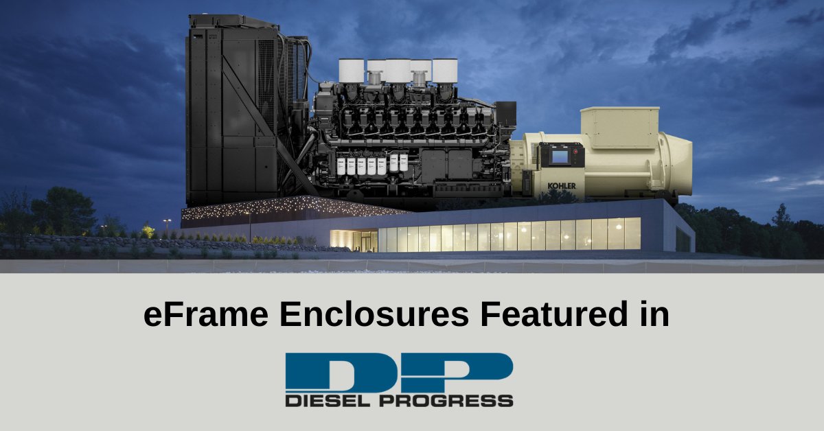 KohlerDCPower's tweet photo. #HotOffThePress | @dieselprogress recently featured our new #eFRAME walk-in enclosures — made exclusively for our KD Series industrial #generator sets. https://t.co/4DmpKF5Jbn https://t.co/0sbunHbZrU