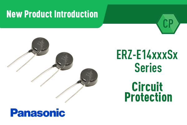 PanasonicElec's tweet photo. Panasonic’s ERZ-E14AxxxSx Series ZNR Transient/Surge Absorbers offer benefits such as reducing board space and cost, protecting circuits from surges and transients, facilitating agency equipment approval, and more. Learn more: https://t.co/sUoUsSuQZK #Panasonic #Varistors https://t.co/6mJ4h4Qmhl
