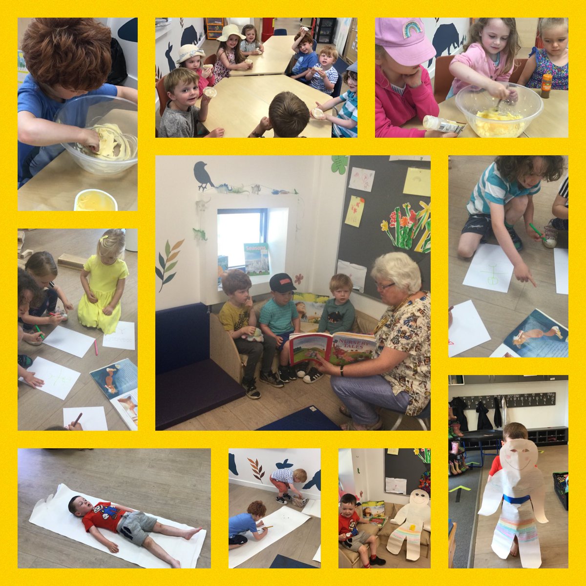 KillermontNC's tweet photo. Yesterday, we listened to the story of ‘The Gingerbread Man’ and have really brought it to life by making playdough that smelt of ginger and writing shopping lists to make gingerbread. We even turned ourselves into life size gingerbread people.
#bringingliteracytolife https://t.co/kuoEl8dN1m