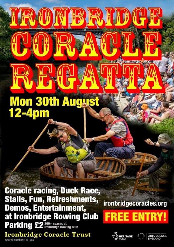 CoracleTrust's tweet photo. Ironbridge Coracle Regatta Needs You! 30.08.21 Dale End Park. Are you interested in helping out with a regular community event and having a lot of fun with a great crowd of people? No need to know how to paddle a coracle! Email Marion@marionblockley.co.uk https://t.co/zYcT14exLq