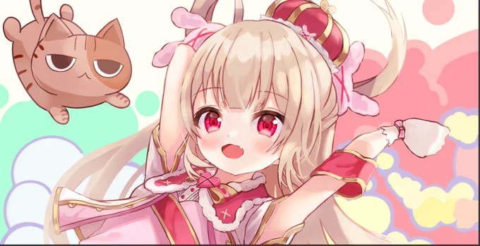 #ヌォンタートアカウント休止中に今年のばくたん。描いてた 