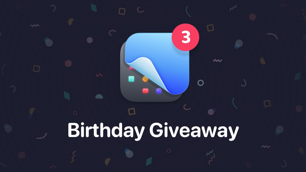 CleanShot's tweet image. CleanShot is turning 3 this Saturday! 🎂 To celebrate this we're giving away 5 CleanShot X licenses!

🎟️ RT this tweet to enter! Winners will be drawn on Saturday.