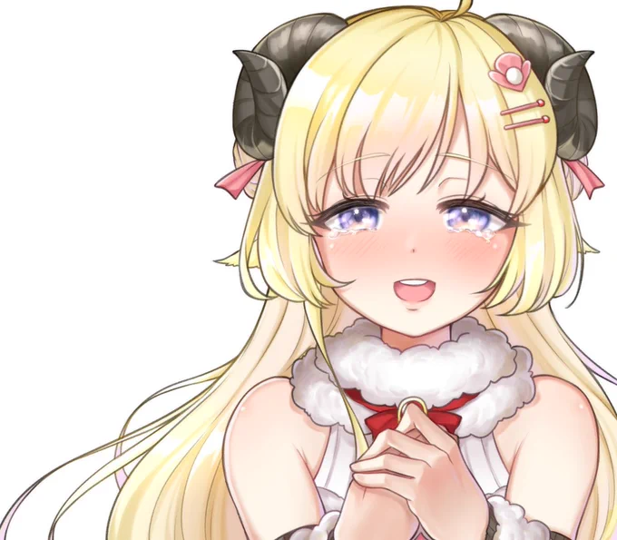 #つのまきあーと  
遅くなってすみません…
わためさん100万人本当におめでとうございます!! 