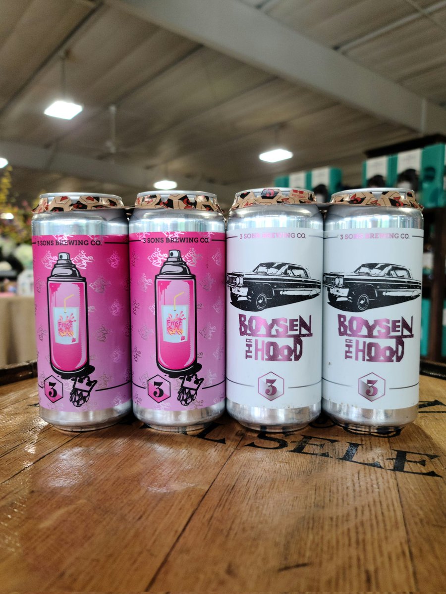 @3sonsbrewingco Frose Soflo frose smoothie style sour ale & Boysen the Hood sour ale with boysenberry and black currants #FLbeer #frosesoflo #frose #smoothiesour #boysenthehood #sourale