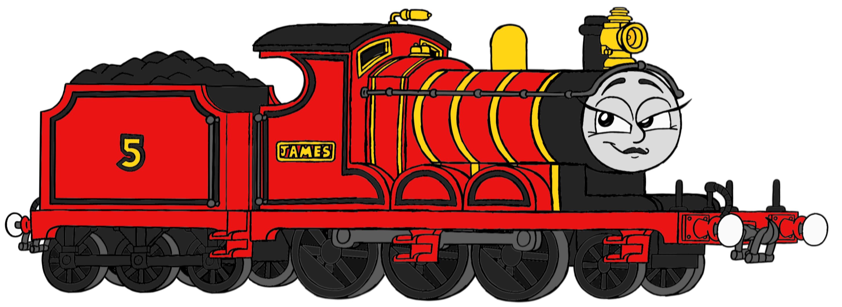 WendayTheMashedPotato01 (Commissions Open!) on X: James the Splendid Red  Engine, this time wearing some fabulous makeup #thomasthetankengine  #thomasandfriends #railwayseries  / X