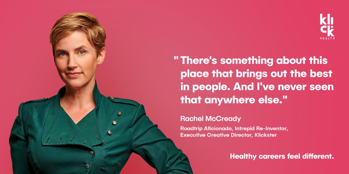 klickhealth's tweet photo. Happy people are great to work with, and when people enjoy the work that they do, with people they like, they unlock the potential to do the best work of their careers. #HealWork: https://t.co/JfTECYL6jw https://t.co/utZLy47umT
