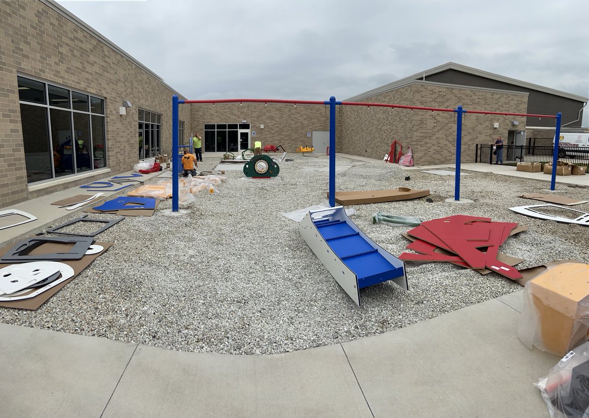 Continuing the install of Early Childhood play structures at May Whitney. Oh to be a kid again!!  #maywhitney