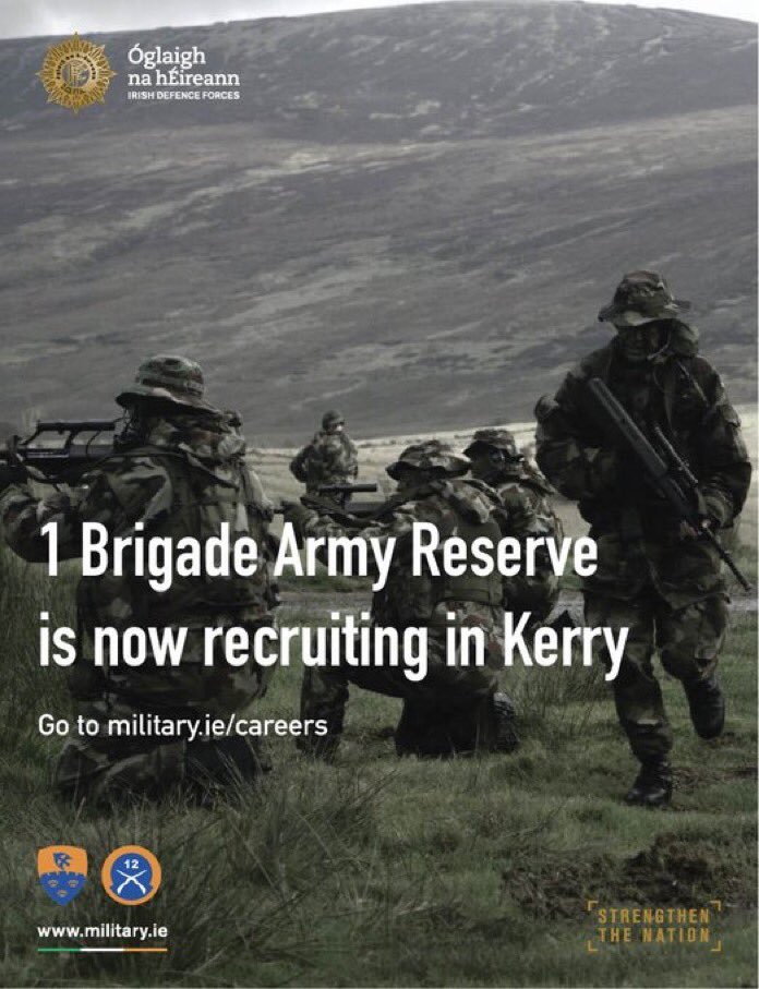 12infbn's tweet photo. 12 Inf Bn is recruiting Army Reserve soldiers to fill vacancies in E Coy, which is based in Ballymullen Bks Tralee. Apply via https://t.co/cDnb6K8A7R…... https://t.co/LC6fOtmSm5