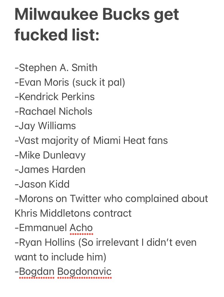 ryankratochwill's tweet photo. The confetti has dropped and the sun has risen over Milwaukee. 🌅🏆

It’s time to air some things out. This group of names consists of many nay-sayers and a few complete assholes from over the years

To everyone on this list I have a message from the bottom of my heart: GET BENT! https://t.co/pfpxI9b9CP