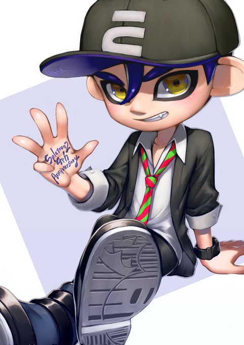 スプラトゥーン2四周年のtwitterイラスト作品