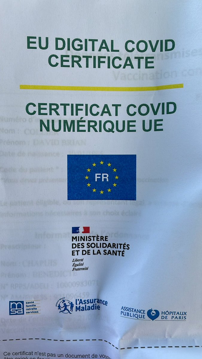 DBrianCollier's tweet image. If you’re traveling to #paris and wondering about the #TousAntiCovid for tourists, my CDC card worked at Louvre and then I got I EU certificate by going to the vaccination tent outside Hotel de Ville and showing my CDC card. @RickSteves @thepointsguy