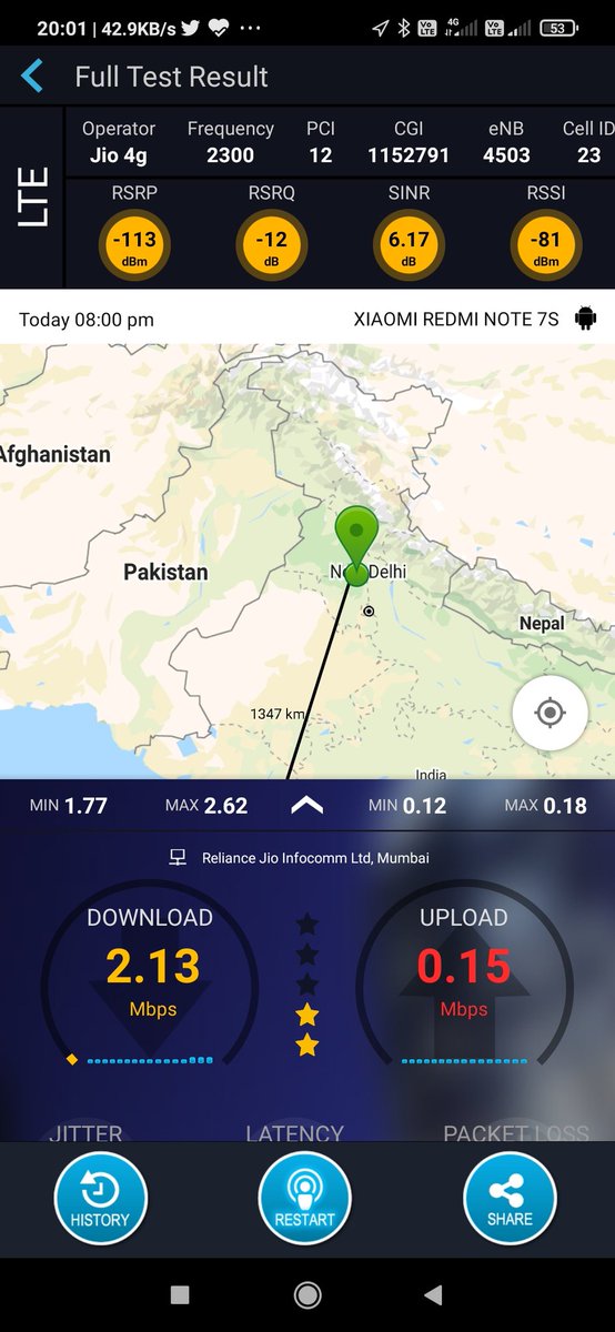 han_nit's tweet image. Date 21.07.2021 time 2000 Hrs Netvelocity Speed at Shanti Enclave Zirakpur .Please do something .Already escalated ,I have DM my details already 3 times .