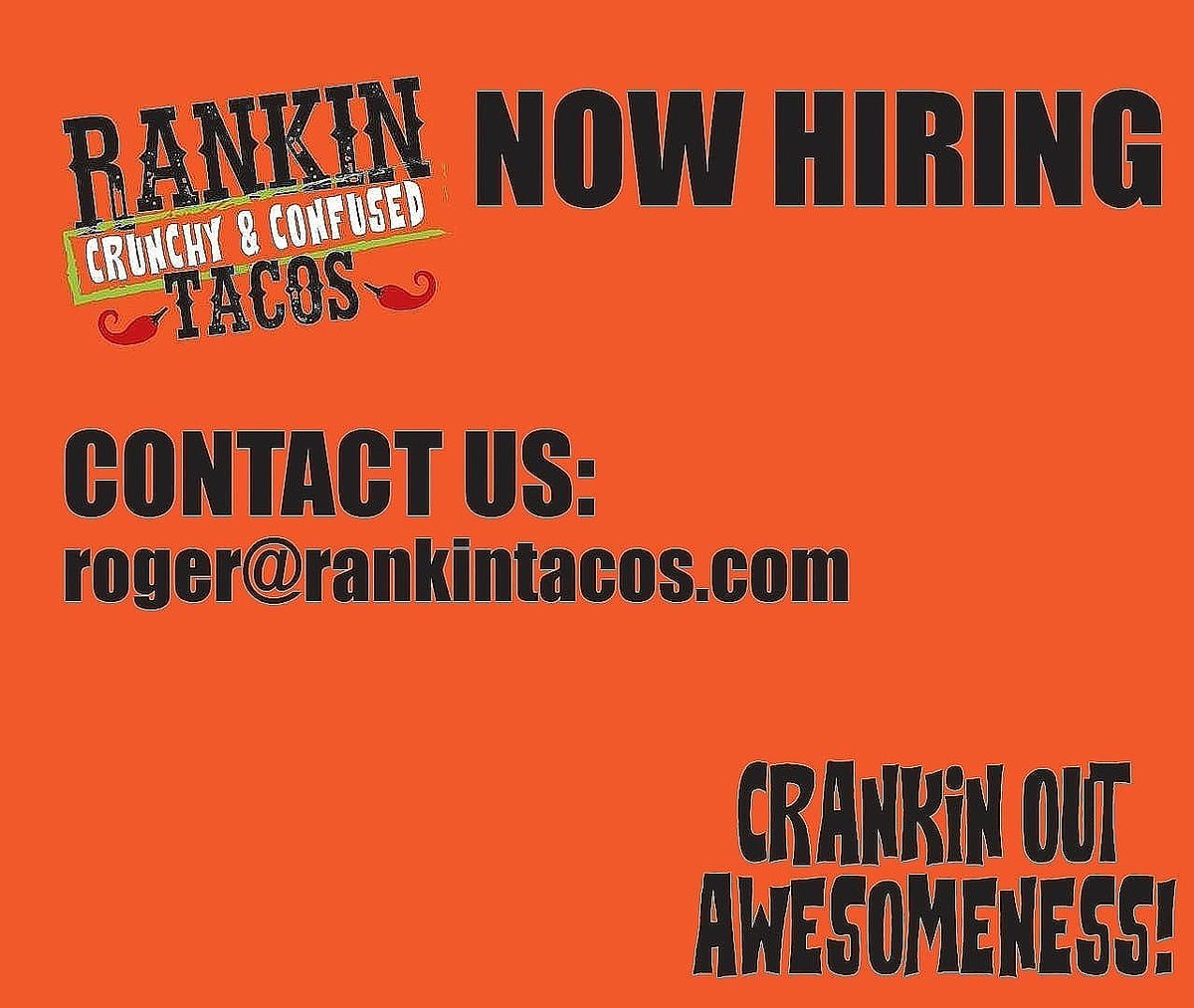 Now Hiring All Positions! Tell your friends! Especially the ones that always borrow money from you 🤣