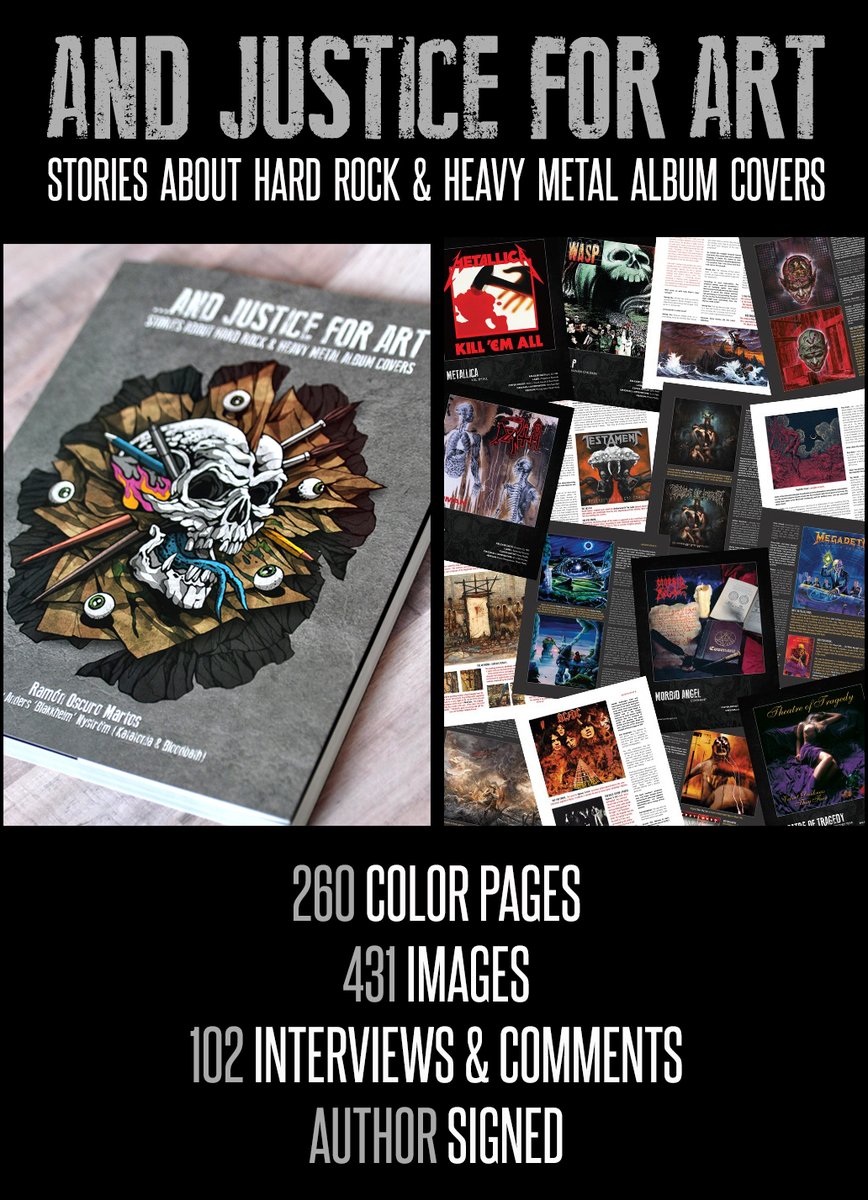There are 48 copies of the book, "...And Justice For Art: Stories About Hard Rock &amp; Heavy Metal Album Covers" still available. Once they're gone, they're gone FOREVER. Get your copy at: andjusticeforart.bigcartel.com/product/ajfa-v…