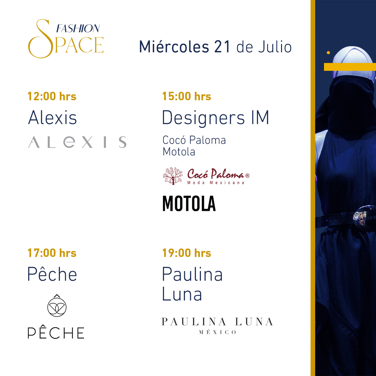 Intermoda's tweet image. Descubre todo lo que #Intermoda75 tiene para ti en su segundo día. A continuación, te compartimos el programa del día de hoy. 
Disfruta de todas las #IMTalks a través de Zoom.

No te pierdas de #FashionSpace, disponible en nuestro Facebook Live.