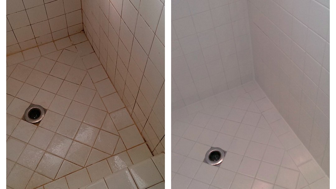 ReadingCheap's tweet image. Light-coloured and extremely porous, grout is prone to staining. The biggest culprits are mould and mildew, which can turn your grout an unpleasant grey colour, but a build-up of shampoo and shower gel can also turn your bathroom grout an unappealing shade of yellow or orange