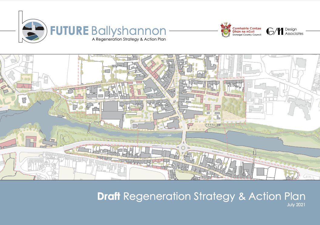 Check out the Ballyshannon Draft Regeneration Strategy - bit.ly/2Tszx40 - the consultation period is open from now until Wednesday 18th August. More info and contact details for your thoughts available at futureballyshannon.com <a href="/BallyshannonRe1/">Ballyshannon Regeneration Strategy</a> 
<a href="/donegalcouncil/">Donegal County Council</a>