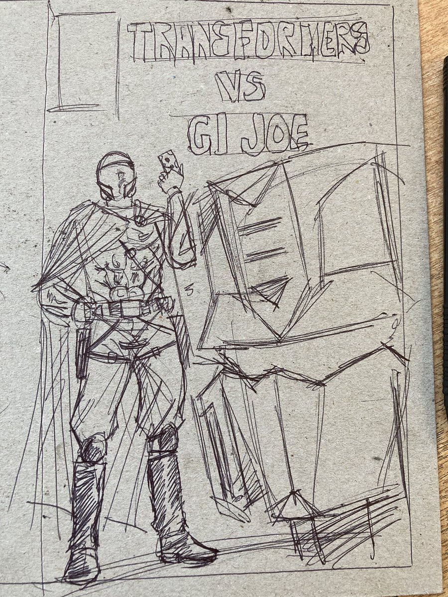 NathanWebb16's tweet photo. Some sketch ideas for my next commission a blank cover comic of #transformers vs #gijoe https://t.co/6pyFJ1id9J