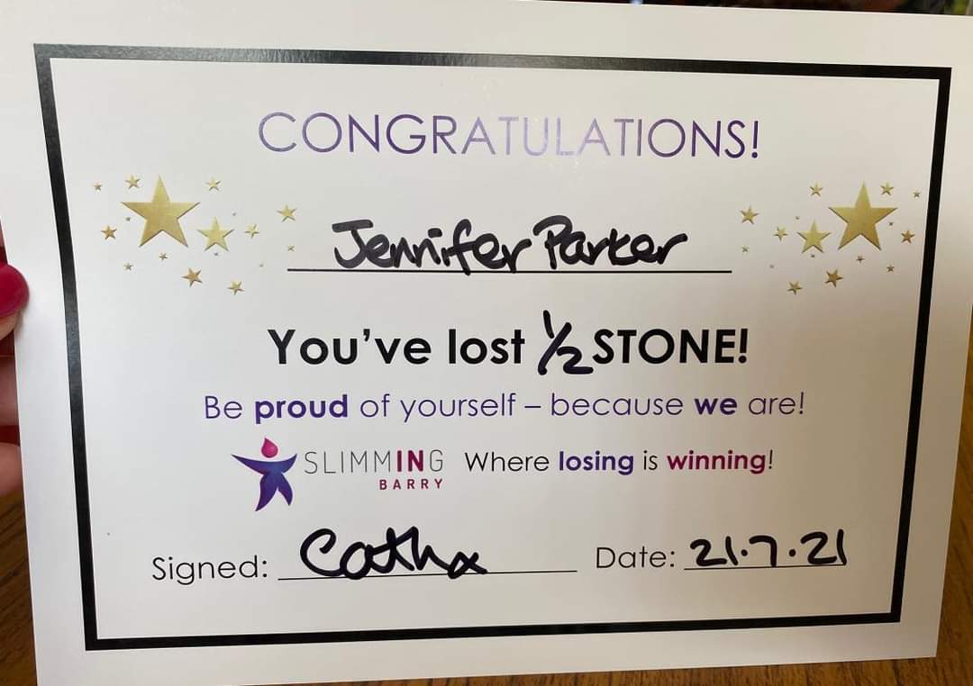 Wonderful losses and awards at Slimming In Barry this morning. Not easy but the girls &amp; boys are really getting stuck in. Big inspiration from Jan Williams, who picked up her 4 stone today! Wiggy teamSIB 😎❤️