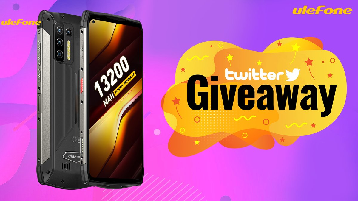 GIVEAWAY TIME NOW
Prize: Ulefone Power Armor 13
1. Follow our page <a href="/UlefoneMobile/">Ulefone Mobile</a>
2. Like this Tweet, tag 3 friends to join and leave a comment
3. Follow the official website: ulefone.com
Date: July. 21. 2021---Aug. 9. 2021
#Ulefone #Giveaway #UlefonePowerArmor13