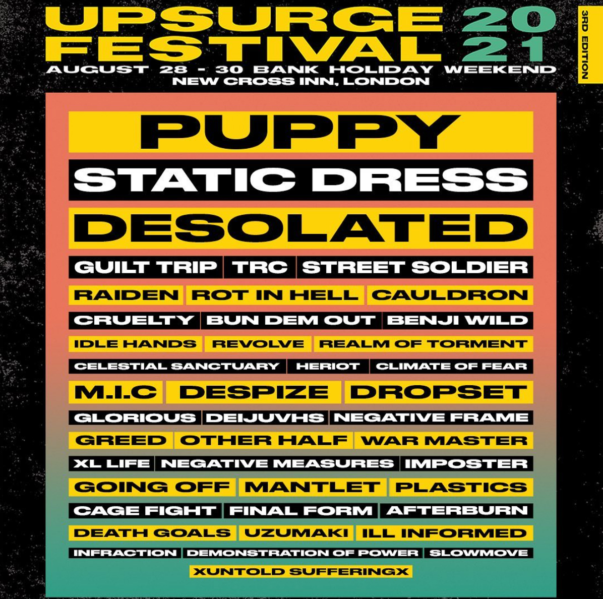 . <a href="/Upsurge_Fest/">upsurge_festival</a> is just over a month away! There's a whole load of Church Road bands included in this stacked line up 🔥 tickets on sale now!

newcrossinn.com/tickets/events…
