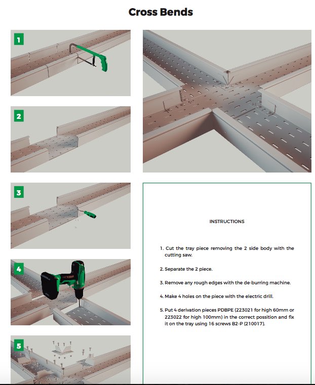 UnivoltUK's tweet photo. Our new #wirebasket and #PVC cabletray catalogue includes installation guides detailing how to achieve bends, flat angles, tees, sets and radius bends in simple easy to follow steps. Take a look here and get the most from your #PVCcabletray specification https://t.co/x7xEPMmb2m https://t.co/Hw5RV3O8YX