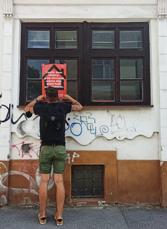 OzStopa's tweet photo. There are tens of empty houses and more that 4000 people sleeping rough. We marked many of them with posters as a way how to show people that there is another option as wait for collapse. #EndStreetHomelessness #EveryoneDeservesAHome https://t.co/FoXmJaBQxc
