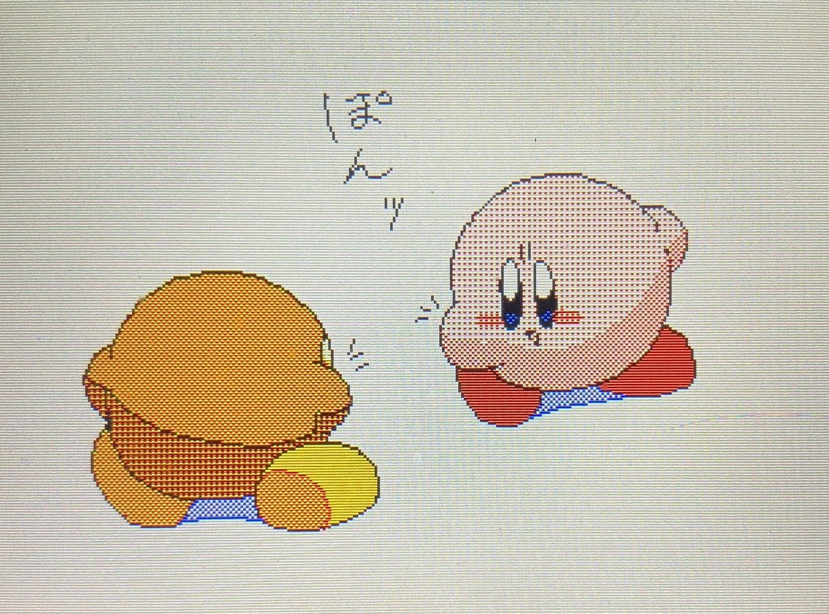 カービィ 「じゃんけん 」|GA-CHANのイラスト