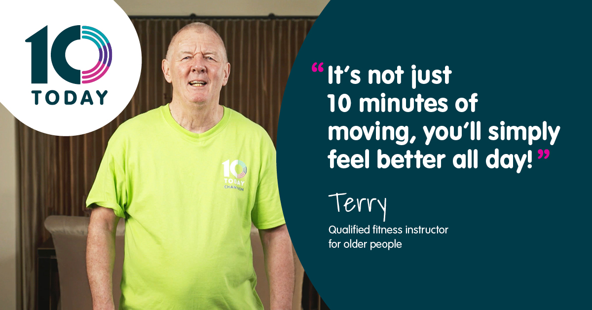 10 Today (@10today_) on Twitter photo Moving and stretching at your own pace is a great way to stay active. 10 Today encourages you to do exactly that so the routines are achievable and enjoyable too. Watch or listen at 10today.co.uk and simply join in whenever you're ready.
<a href="/Sport_England/">Sport England</a>
#Take10Today Moving and stretching at your own pace is a great way to stay active. 10 Today encourages you to do exactly that so the routines are achievable and enjoyable too. Watch or listen at 10today.co.uk and simply join in whenever you're ready.
<a href="/Sport_England/">Sport England</a>
#Take10Today