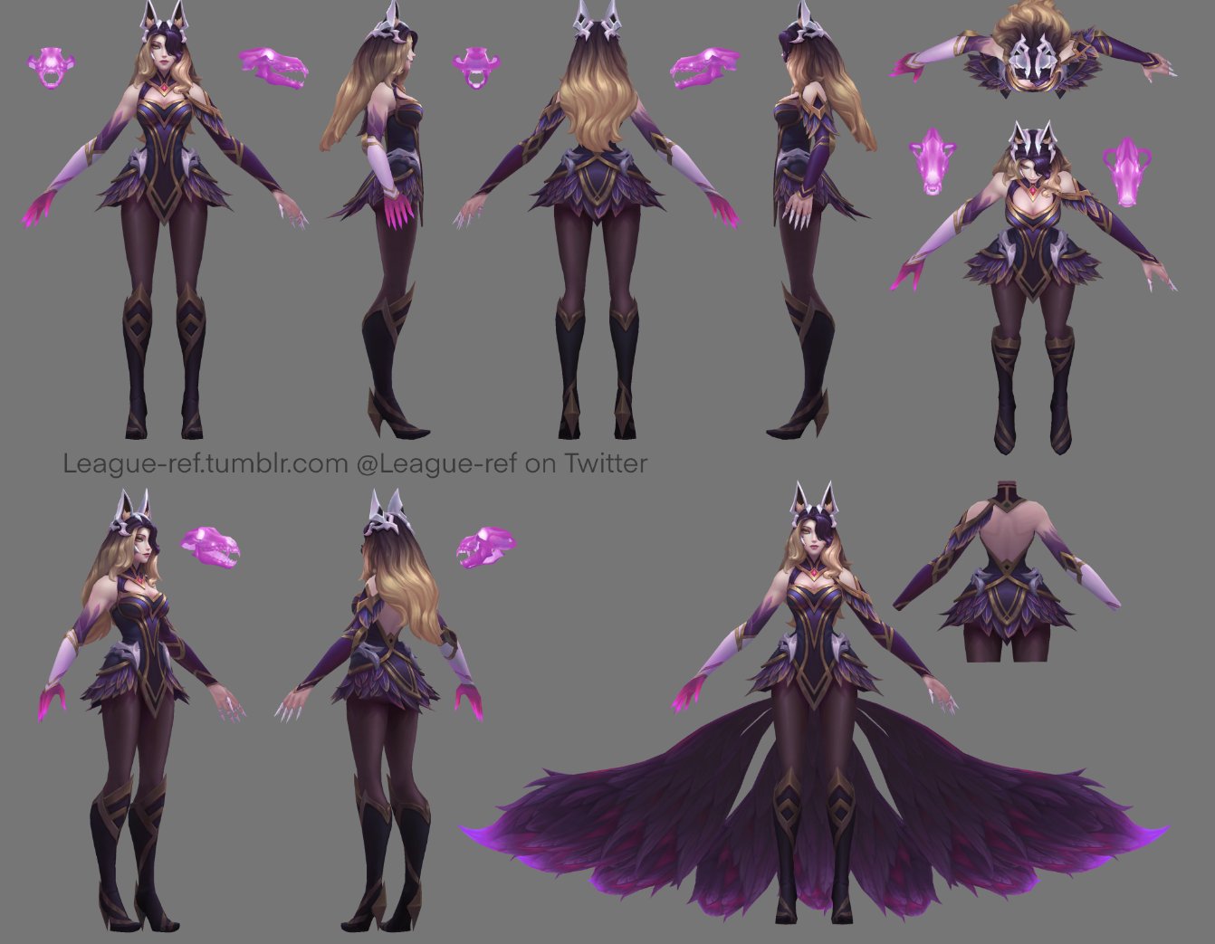 Novas Skins Coven para Ahri, LeBlanc Prestígio, Evelynn, Ashe, WW, Malphite  e Tristana Hextec no Lol 