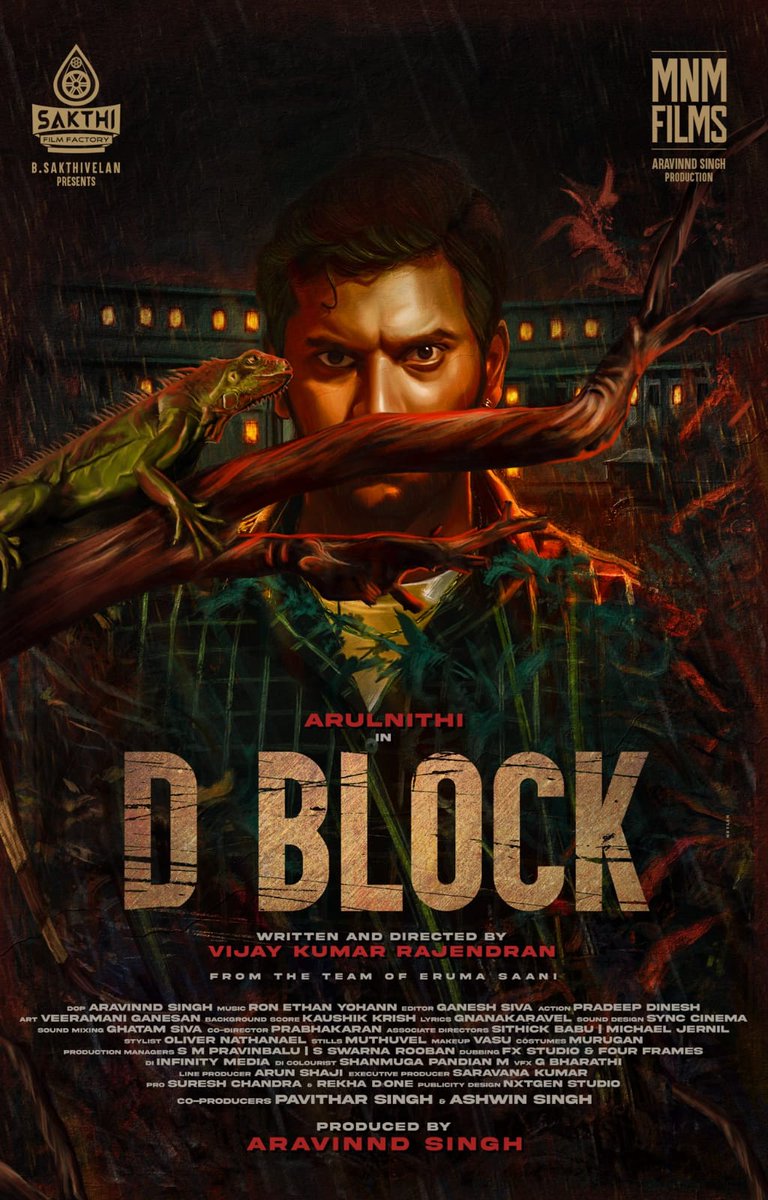 #DBlockFirstLook #DBlock @arulnithitamil @AravinndSingh @VijayKRajendran @SakthiFilmFctry @sakthivelan_b @MNM_Films @AravinndSingh @Avantika_mish @RonYohann @thecutsmaker @DoneChannel1 #ErumaSaani