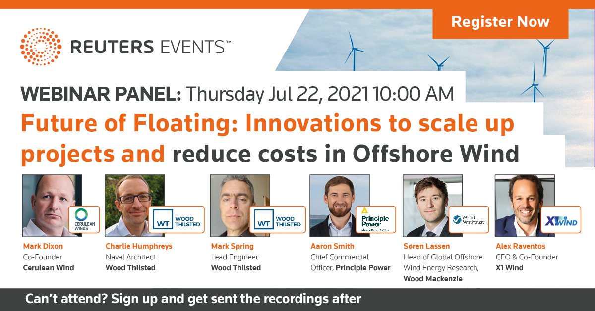 📢#SavetheDate: Offshore Wind Energy is at the core of how Europe can go carbon neutral. Save your seat for our webinar on Future of Floating: Innovations to scale up projects &amp; reduce costs in #offshorewind bit.ly/3BqoUQk #renewables
