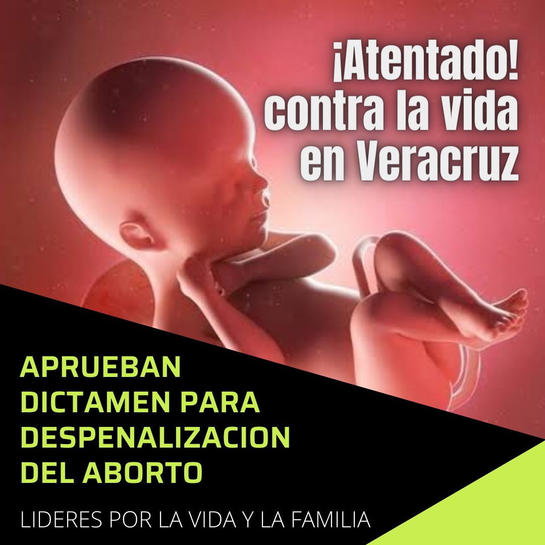 Con 25 votos a favor, 13 en contra y 1 Abstención se aprueba en lo general el dictamen para la despenalización del Aborto en el Estado de Veracruz. 
Pidamos a Dios por los miles de inocentes a los que se les negará el derecho a la Vida. 
#VeracruzEsProvida
Atte. Julio Hernández