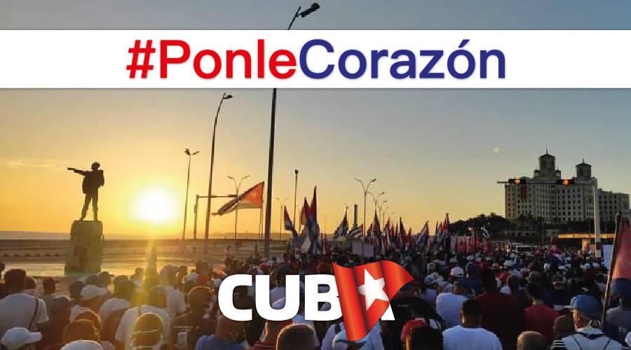 #21Jul |🇻🇪📢 ¡ETIQUETA DEL DÍA! ▶️ #PonleCorazón Desde Venezuela decimos al imperio norteamericano: Estamos con la Cuba solidaria y revolucionaria. ¡Vamos a vencer!