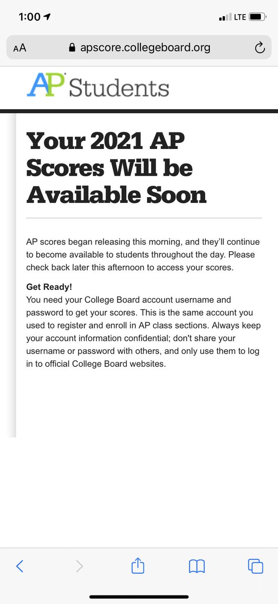 I really woke up at 1AM on vacation in Hawaii to check my AP scores just for CollegeBoard to do this. Why am I not surprised