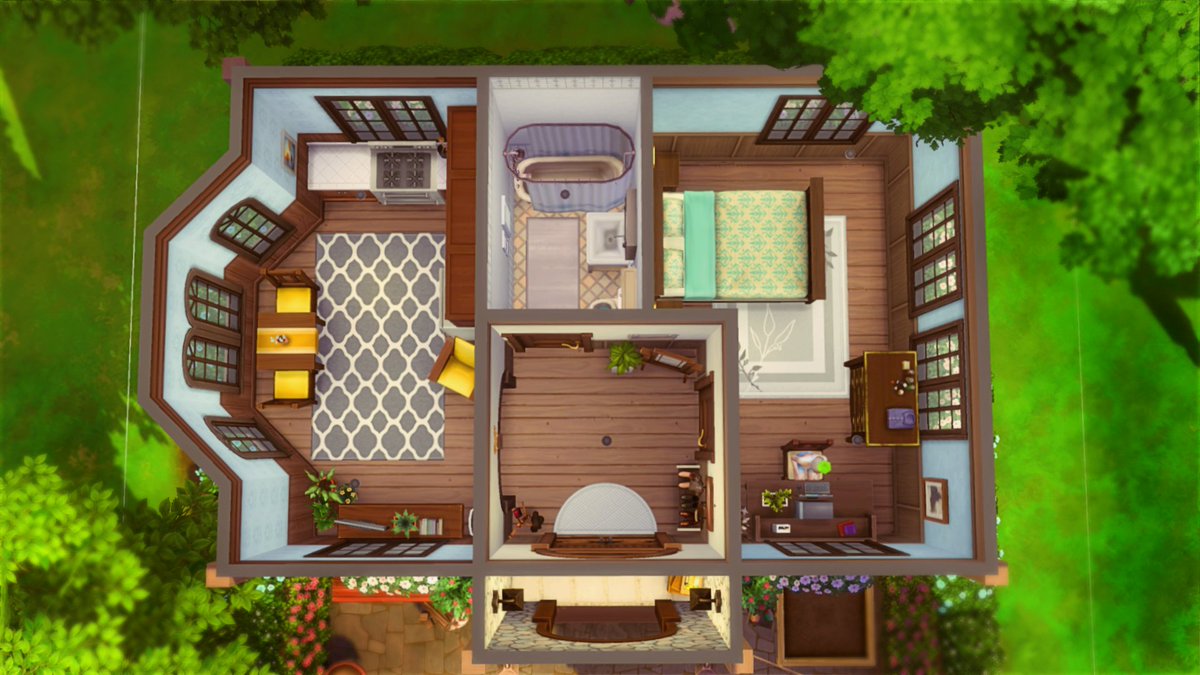 riipleys_'s tweet photo. I built a base game-only cottage in preparation for the new Cottage Living pack! I think it ended up looking really cute! ๐ก
๐ Gallery ID: RiipleyYT
๐ No CC
๐ Base Game ONLY
๐ Speedbuild: https://t.co/6bn2BGa7lv
#TheSims4 #ShowUsYourBuilds #CottageLiving #ts4basegame https://t.co/42NDH4D9PF