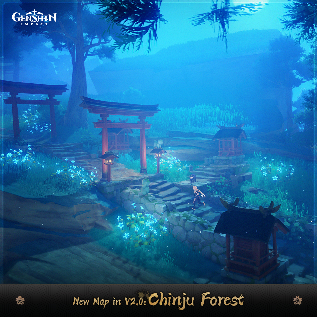 GenshinImpact's tweet photo. 🌈The New Version Is Here🌈

🌸Nation of Eternity — Inazuma🌸

A new map, new characters, and new weapons are waiting for you to experience!