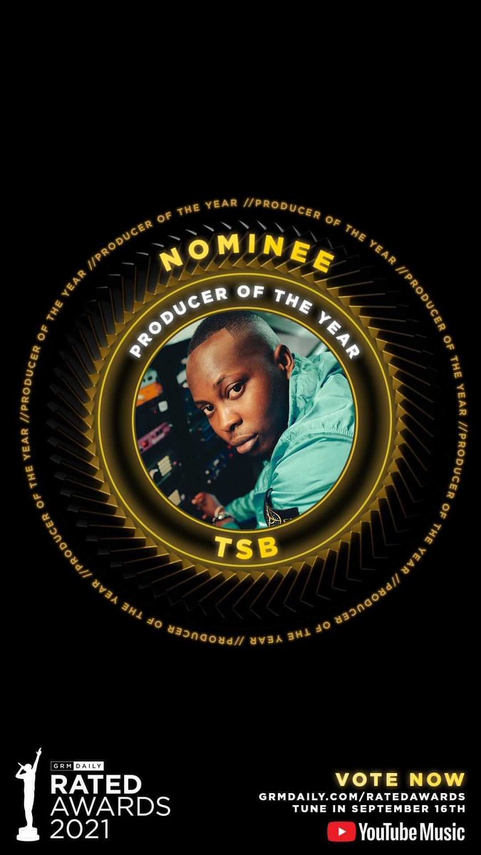 Nominated for <a href="/RatedAwards/">Rated Awards</a> ‘Producer Of The Year’ grateful. None of this is possible without God! Thank you for supporting and listening to the songs!! More to come