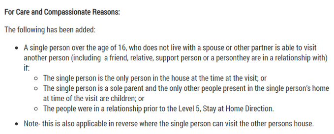 DeanoFaulkner's tweet photo. SA Covid Update, appears to be an 'intimate partners' clause added. https://t.co/mvM3WtHWlM