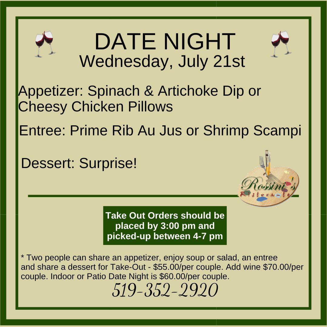 RossinisChatham's tweet photo. It's Date Night! #ckont https://t.co/ZfPPWyg9op