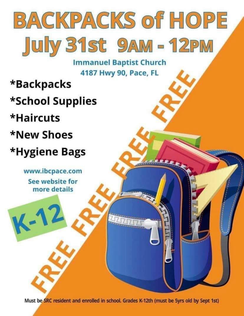 Another great community program benefiting our students! School starts August 10! Thank you, Immanuel Baptist Church! 🖍✏️📝