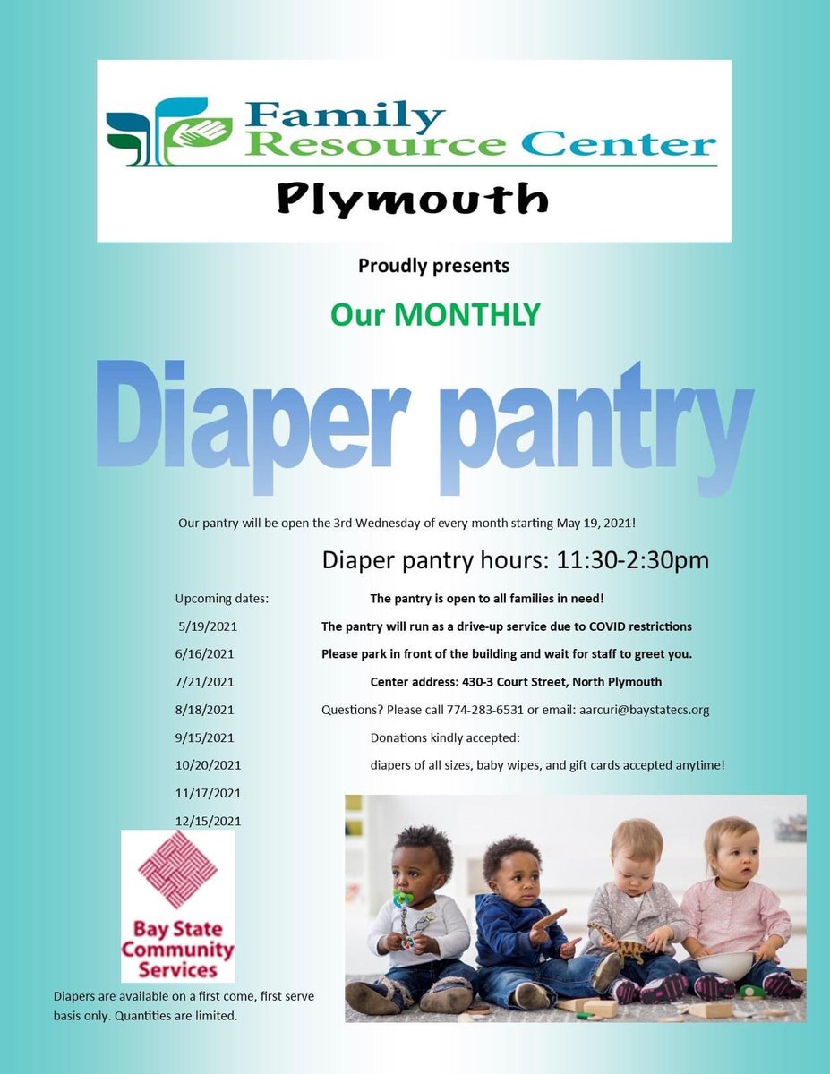The Plymouth FRC Diaper Pantry is today! #diapers #familyassistance