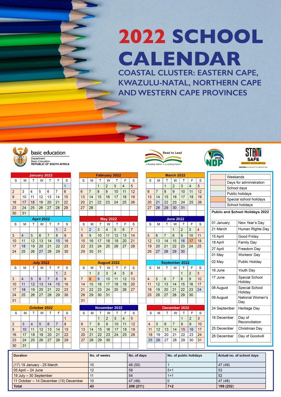 Dep. Basic Education on Twitter "Here is the 2022 school calendar. It