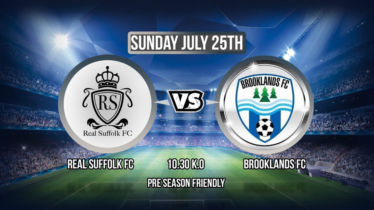 Our first pre season friendly on Sunday at home at @InspireSuffolk against Colchester based <a href="/ColBrooklands/">Brooklands Colchester</a> looking forward to a good run out in preparation for our league campaign #RealSuffolkFC #Balls2Cancer #MCSColchester #ReinaDesign #TotalTiles #Galacticos #YouTubeTeam