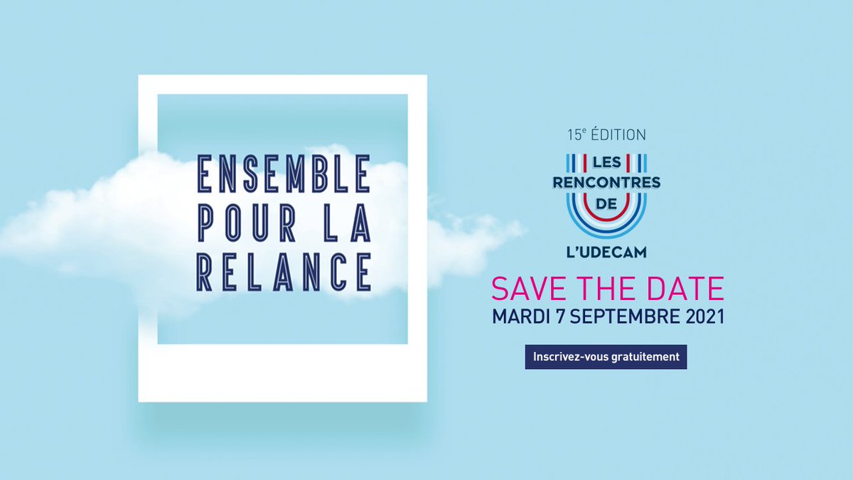 ☁️ Rendez-vous le 07 septembre pour les #RencontresUdecam21 au Parc Floral de Paris ! 

Plus que jamais, ce rendez-vous incontournable rassemblant tous les acteurs du marché de la communication s’avère essentiel.

Inscriptions → bit.ly/3ywyvTv