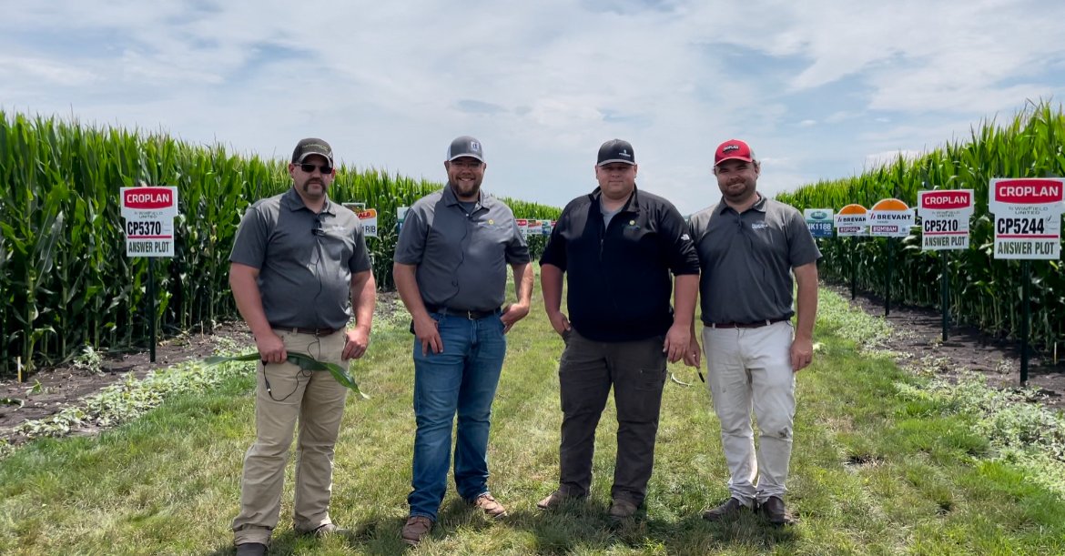 HeritageCoop's tweet photo. #OHBinBusters, Doug and Jonah are on the road at the West Liberty Answer Plot with our friends from @WinFieldUnited.

At this point in the season, maximizing kernel fill is key to add bushels at harvest.

Learn how &amp; watch it here➡️ https://t.co/dAfxxeV1kZ.

#highyield #agronomy https://t.co/24V44FgPTt