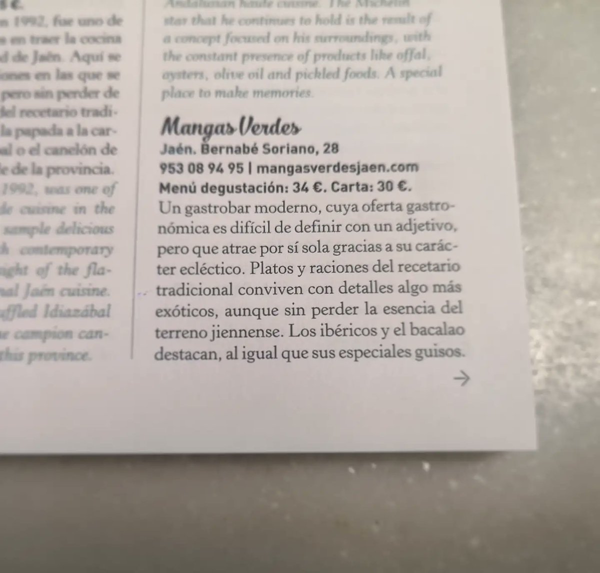 Muy agradecidos de ser parte de la guía para comerse y beberse España de <a href="/TapasMagazine/">tapasmagazine</a>