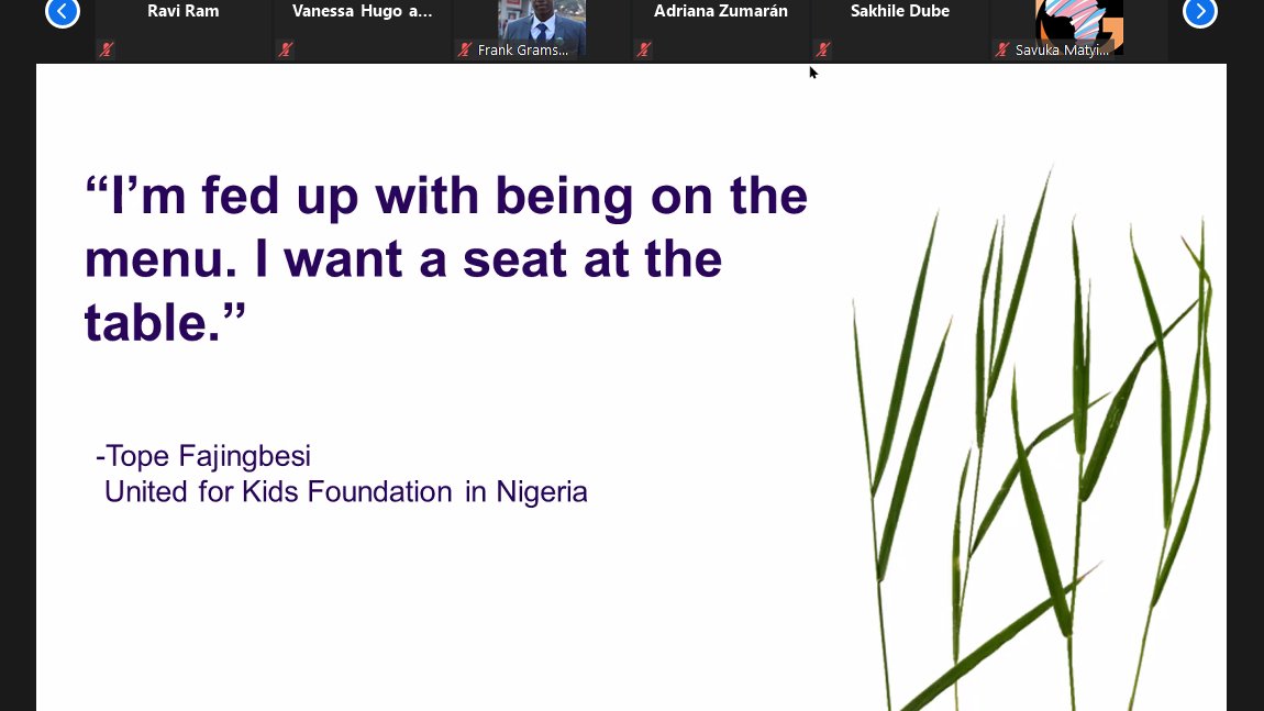 'I am fed up with being on the menu. I want a seat at the table. ' @kabandaolsd as he started his presentation in the Decolonising Health in Africa Webinar series. 
#DecoloniseHealthUg